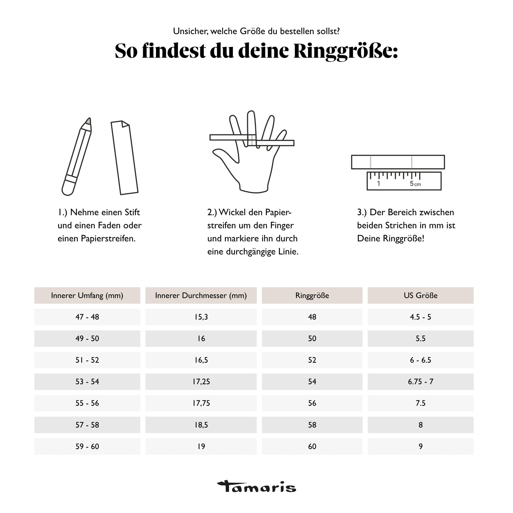 Tamaris Damen Ring aus Edelstahl mit Blütenmotiv