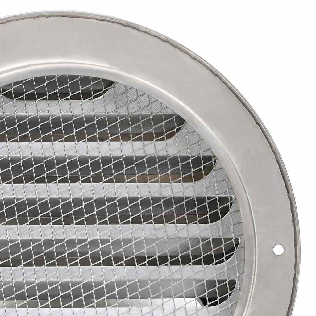 vidaXL Rejilla de ventilación de aire, 8 unidades, color plateado, 200 mm, acero inoxidable, cubierta de salida de aire, cocina, baño, diseño moderno de acero inoxidable, ideal para interiores y