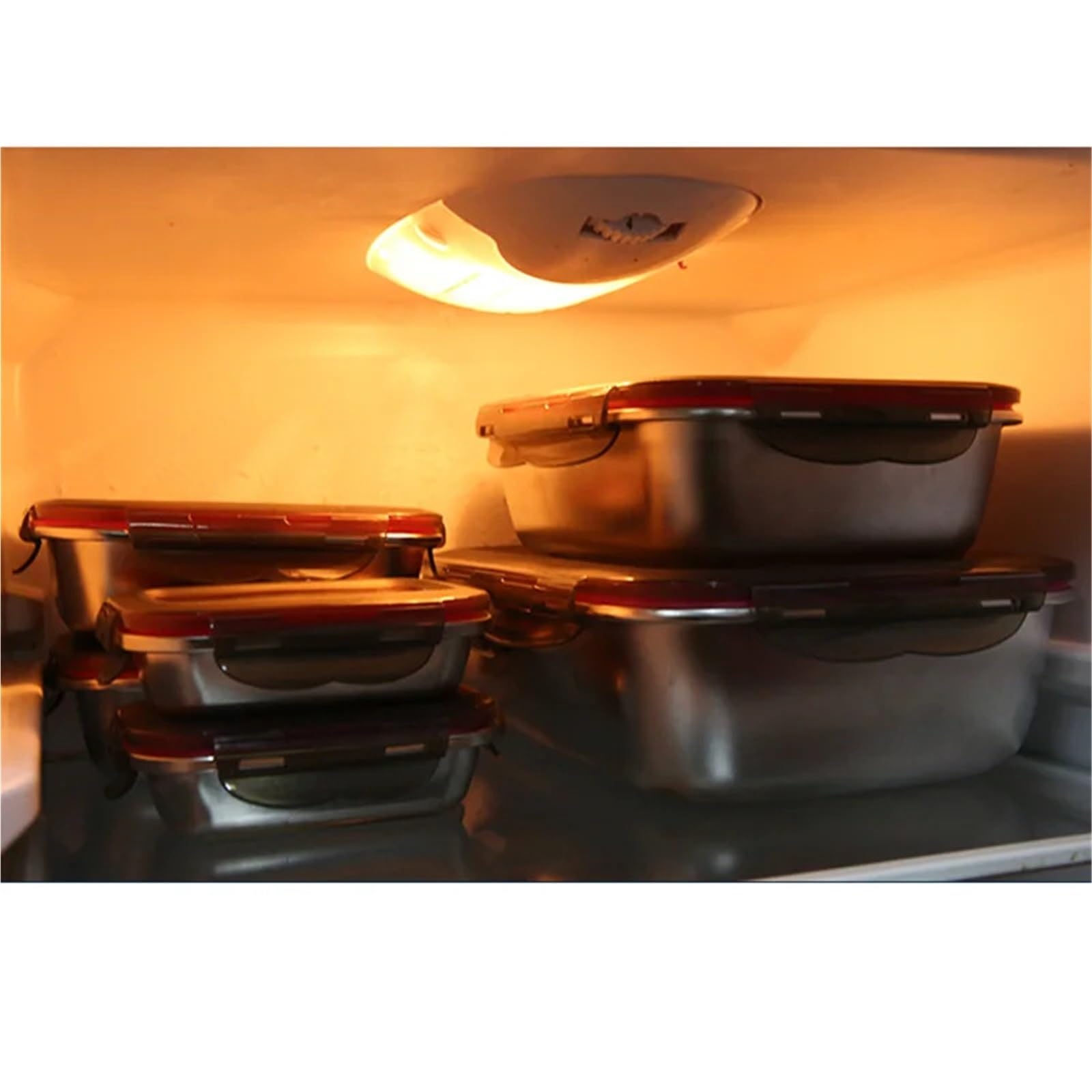 304 Edelstahl-Bento-Box, versiegelt, auslaufsicher, Reiseaufbewahrung, Frischhaltedose, Mikrowelle, Heizung, Hausboxen (X-Large)