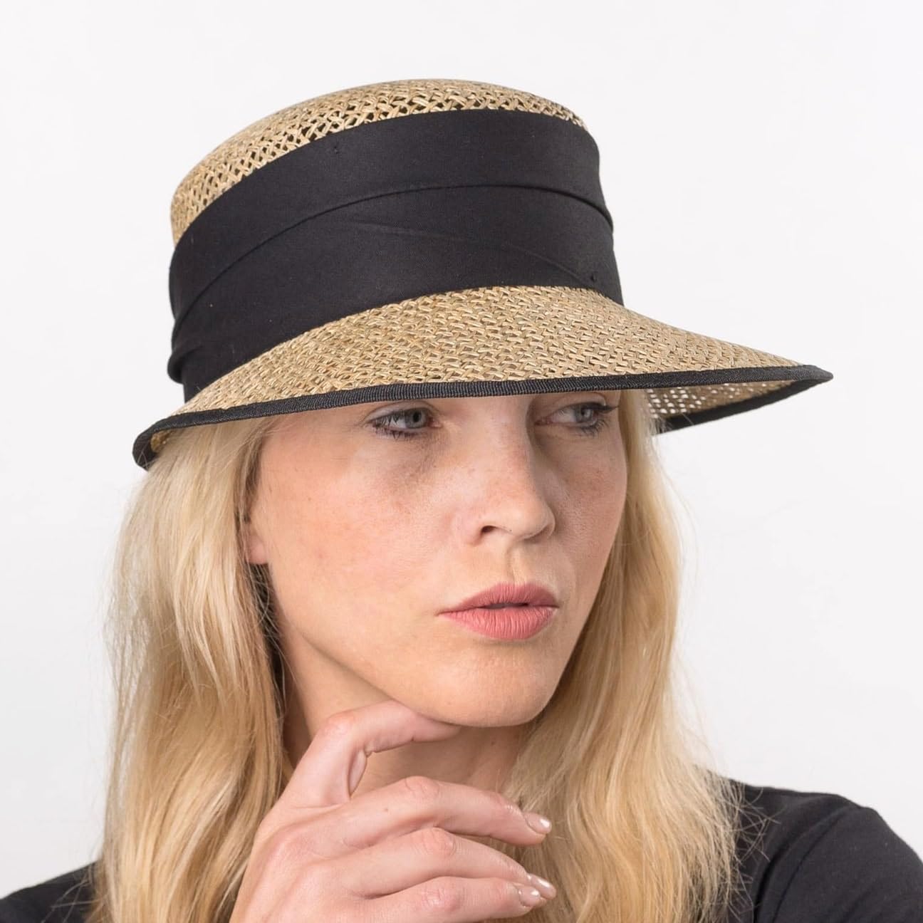 LIPODO Berretto di Paglia Breezy Donna - Made in Italy Cappellino Estivo da Spiaggia Visiera Sole con Primavera/Estate Estate