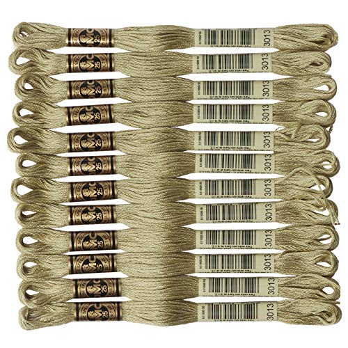 Image of DMC 6-Strand Embroidery Cotton Floss, Light Khaki Green