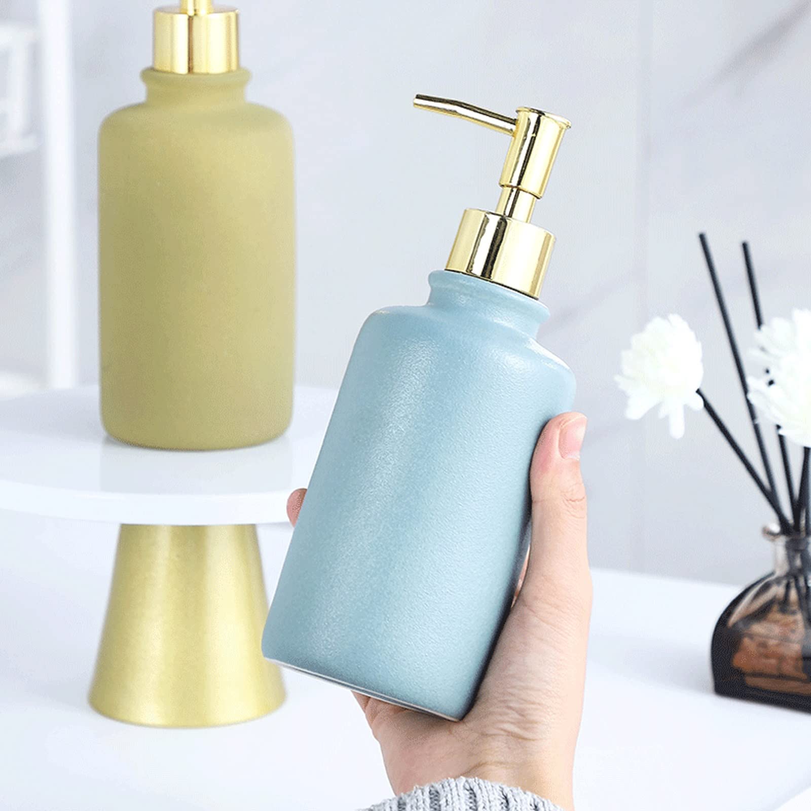 Distributore di Sapone Distributore di Sapone Distributore di Sapone in Ceramica Distributore di Sapone per Cucina Bagno Acqua saponata Distributore di Oli Essenziali di