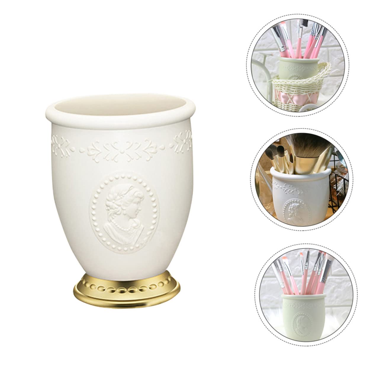 NUOBESTY 3pièces Support De Bureau Pour Stylo Organisateur De Table Pour Pinceaux De Maquillage Rangement Créatif Pour Articles De Bureau Pour Décoration De Et