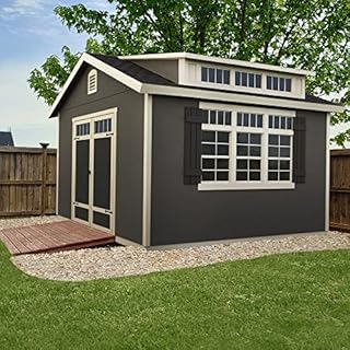 Handy Home Products Windemere 10x12 Do-it-Yourself Wooden Storage Shed with Floor