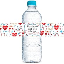 Ready To Call The Shots Nursing School Graduation Waterproof Water Bottle Sticker Wrappers, 20 1.75" x 8.5" Wrap Around Labels by AmandaCreation