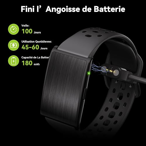 iSo Tech Fitness Tracker Wristband, Activity Tracker 24/7 Heart Rate & Sleep Monitor with Ai Analysis, 60 Days Battery, 170+ Sports Modes, Free App, Smart Bracelet for Men Women - 4