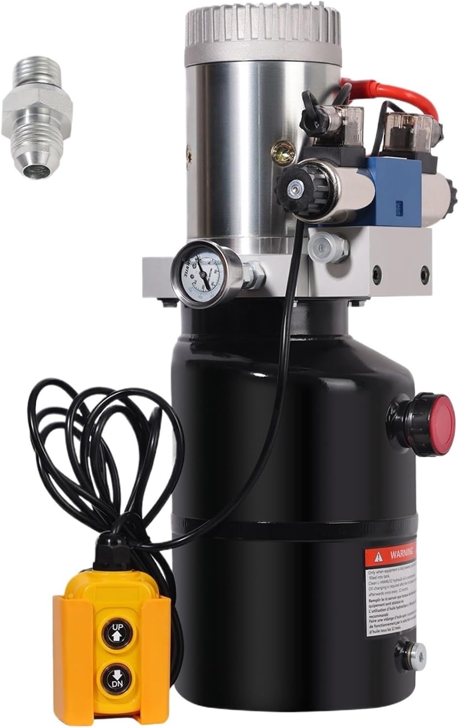 1pcs Hydraulic Power Unit DC12V/1.6KW 6 Quart Cast Iron Hydraulic Power Unit