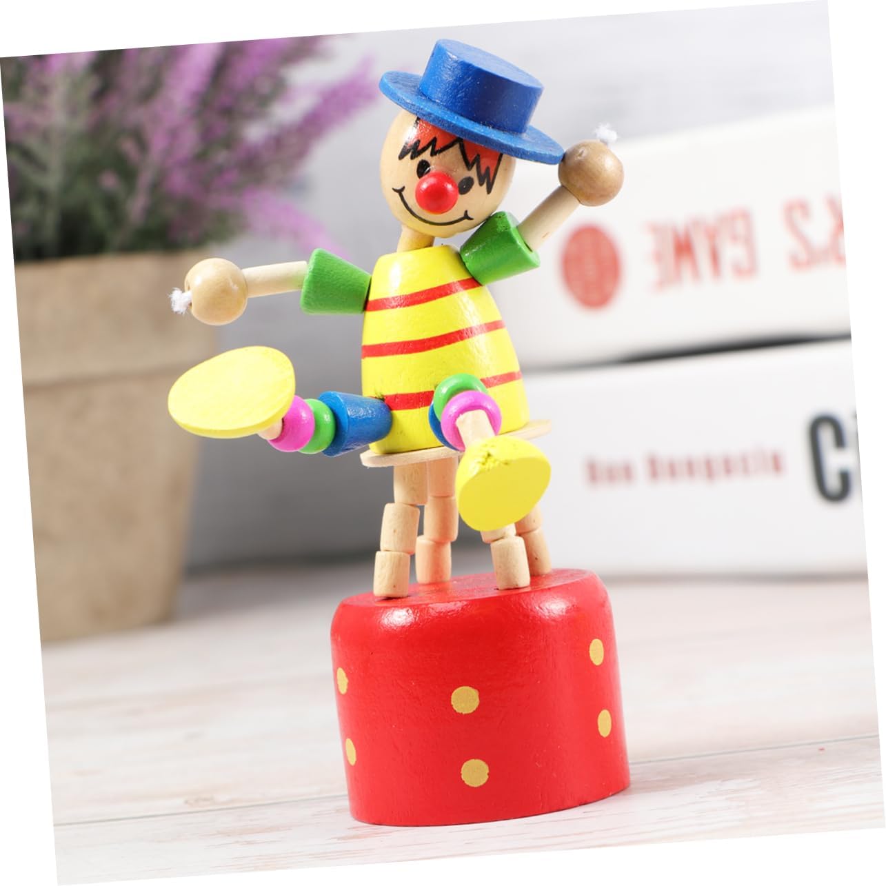 Garneck 5pcs Wooden Thumb Push Puppets - Fun Finger Puppets for Ages 3-5 Engaging Perfect for Home and Office Desk Decoration