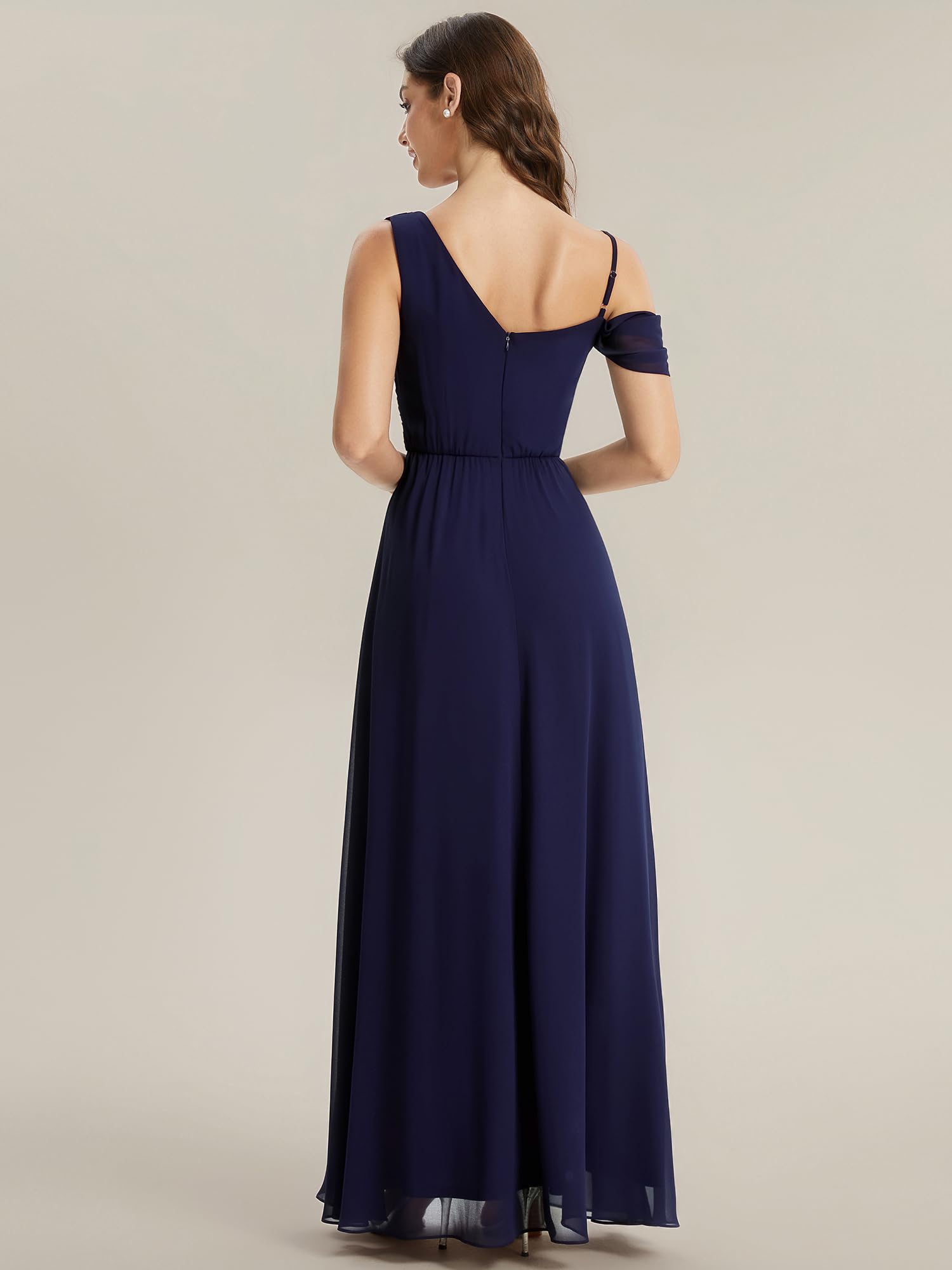 Ever-Pretty Brautjungfernkleider Lang Abendkleider Elegant Chiffon mit Schlitz ES02663