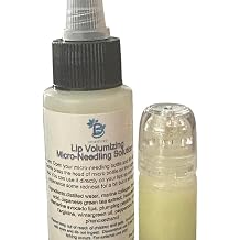 Lip Volumizing Micro-NeedIing Serum Solution and Applicator By Diva Stuff, With Peptides, Hyaluronic Acid, Wintergreen and Marine Collagen