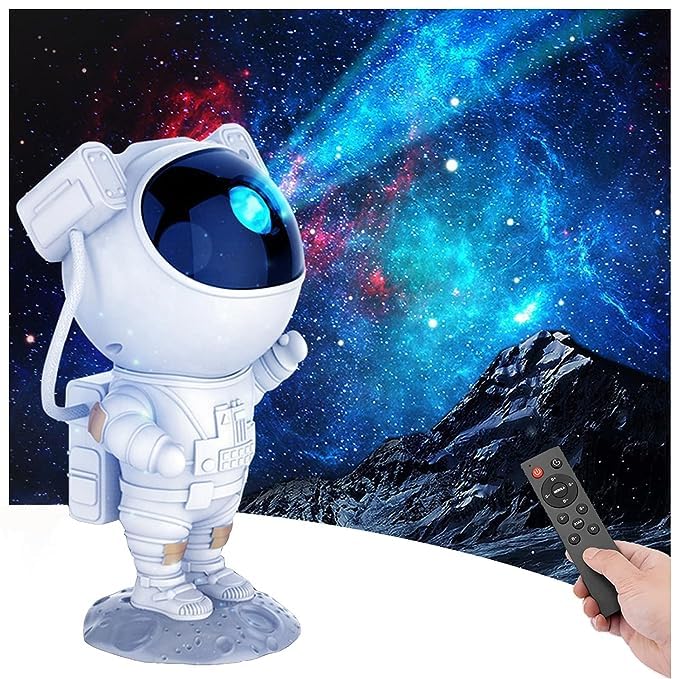 Portible | Night Lamp, Astronaut Galaxy Projector, for Bedroom,Star Projector Night Light, with Remote Control Timer 360° Adjustable Kids Astronaut LED Lamp for Baby Adults