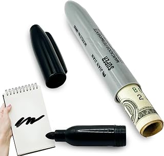 Fake Decoy Marker Pen Diversion Safe - Pen for Valuables to Hide Money - Black Large UPGRADED