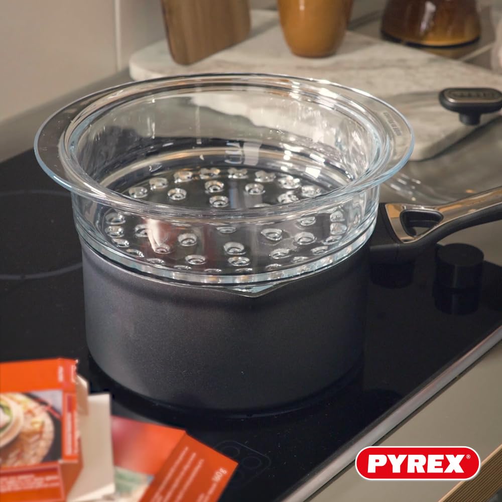 Pyrex® - Kosz na parze + pokrywka - gotuj na parze dla zdrowego i smacznego kuchnia! Wyprodukowano we Francji
