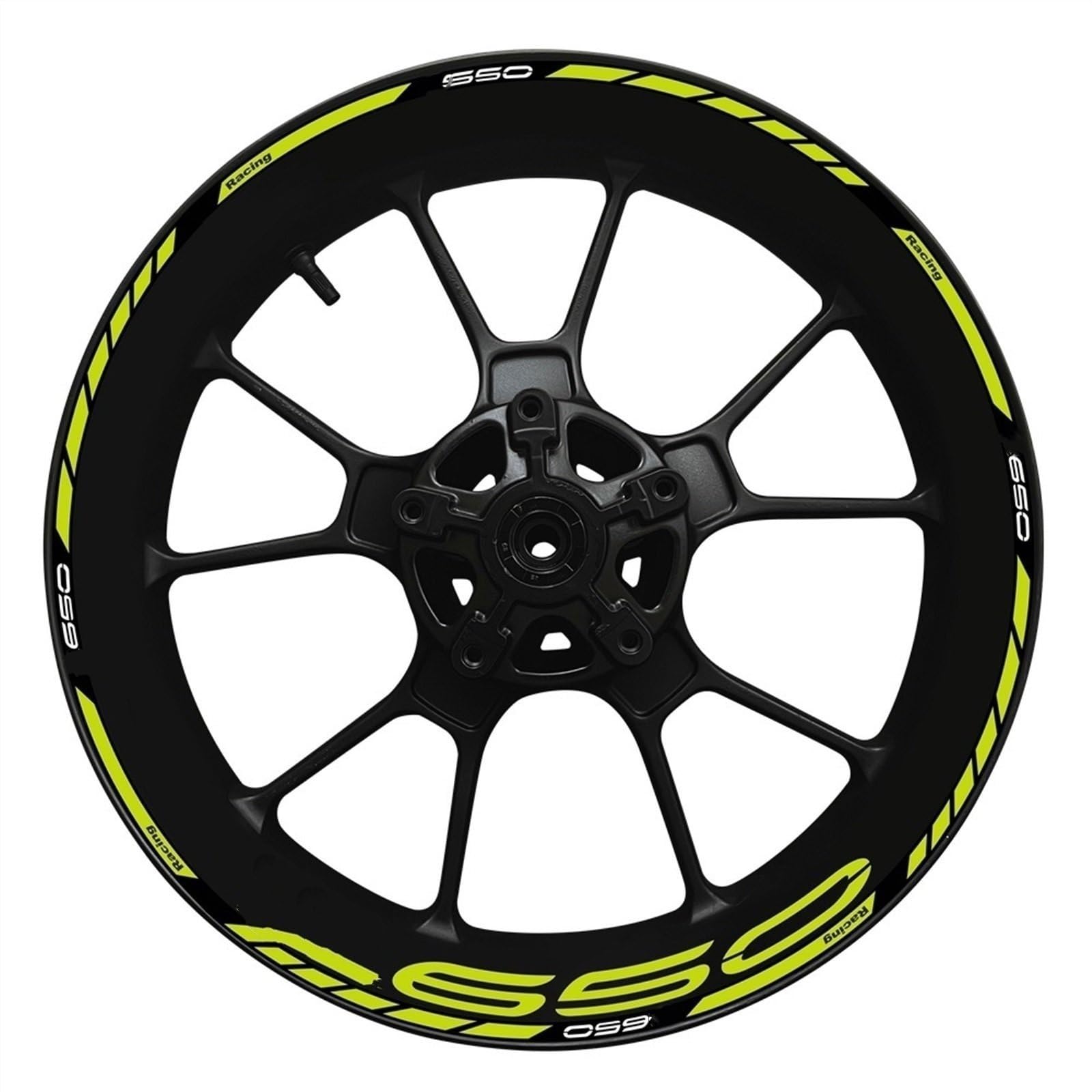 Stickers Motorcycle Wheel Stickers Reflective Rim Motorbike Waterproof Decals for Kawasaki Z650 Z 650(Style 24)