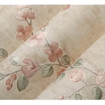 Q QIHANG 1.73 W x 32.8L Small Floral Retro Vintage Nostalgic Rural Style Bedroom TV Background Wall Cafe Hotel Restaurant Non-Woven Non-Pasted Wallpaper Yellow
