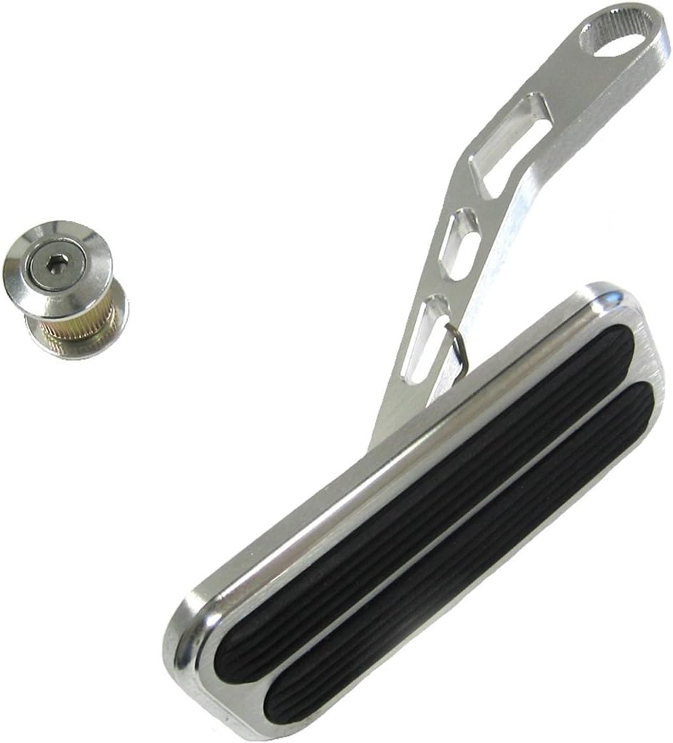 Lokar DBW-6012 X-Large Billet Aluminum Drive-By-Wire Spring-Loaded Throttle Pedal with Rubber