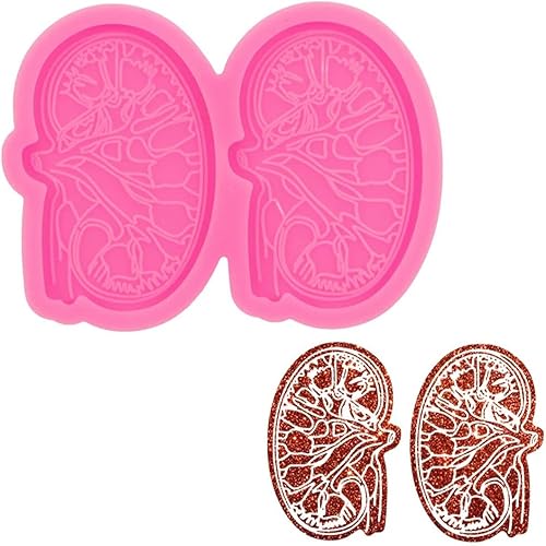 Molde de silicona de resina con 2 cavidades para fundición de epoxi, agarre de teléfono, colgantes y fabricación de llaveros, manualidades de