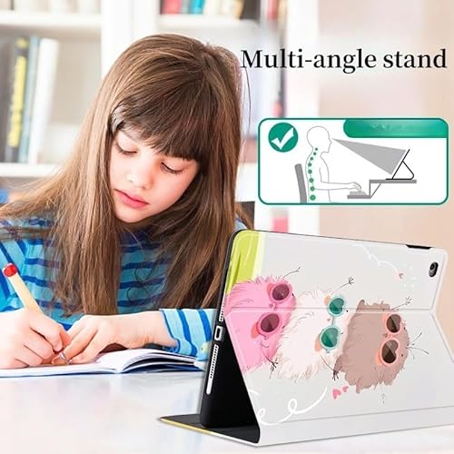 可愛い 2025 iPad A16 第11世代 11インチケース ブック式 2022 iPad 第10世代 10.9インチケース Apple Pencil 収納 スタンド機能付き オートスリープ 柄物 イラスト 印刷 プリント 超薄型 耐衝撃,柄 9