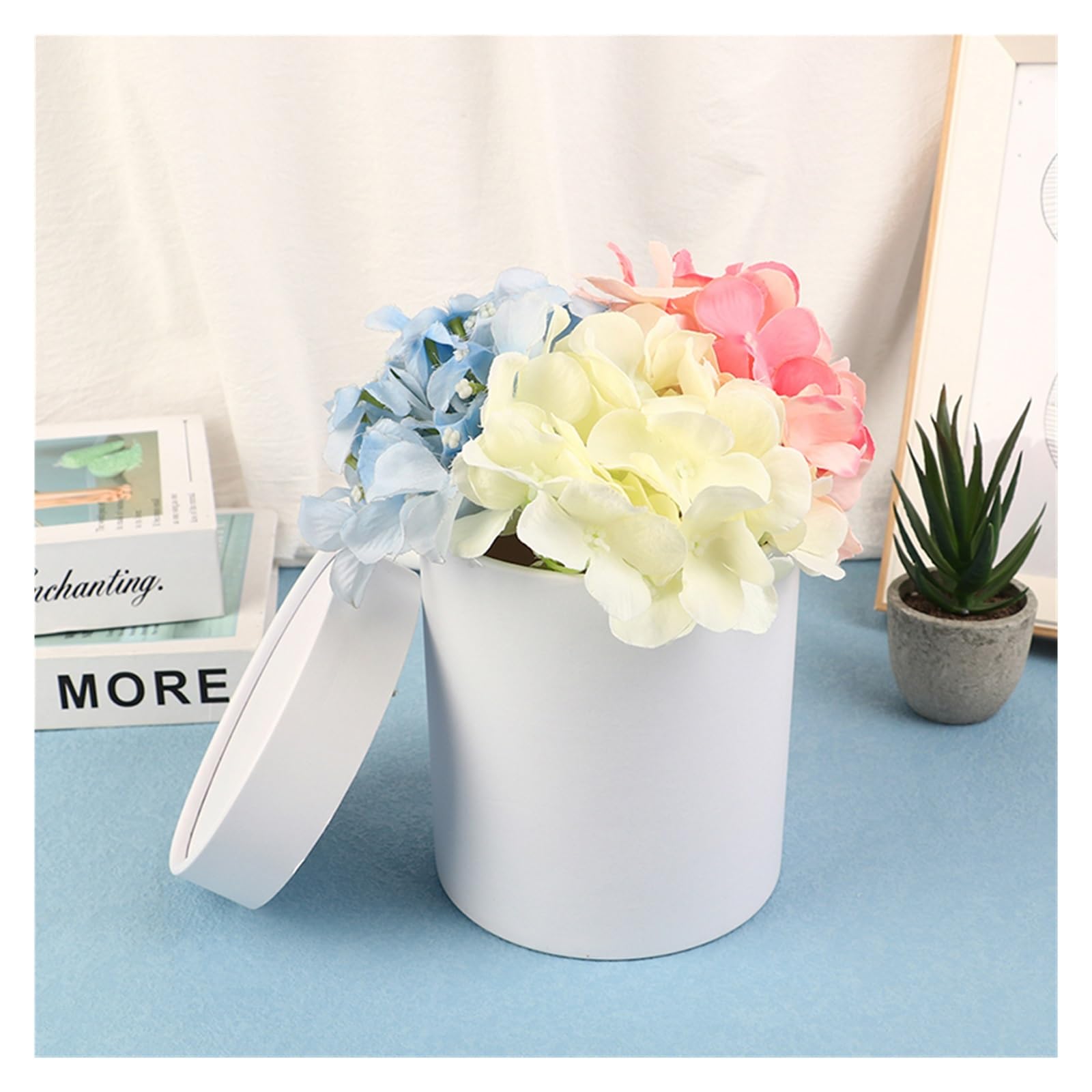 Tubi di carta rotondi per fiori Scatole for rose con fioriera da 1 pezzo