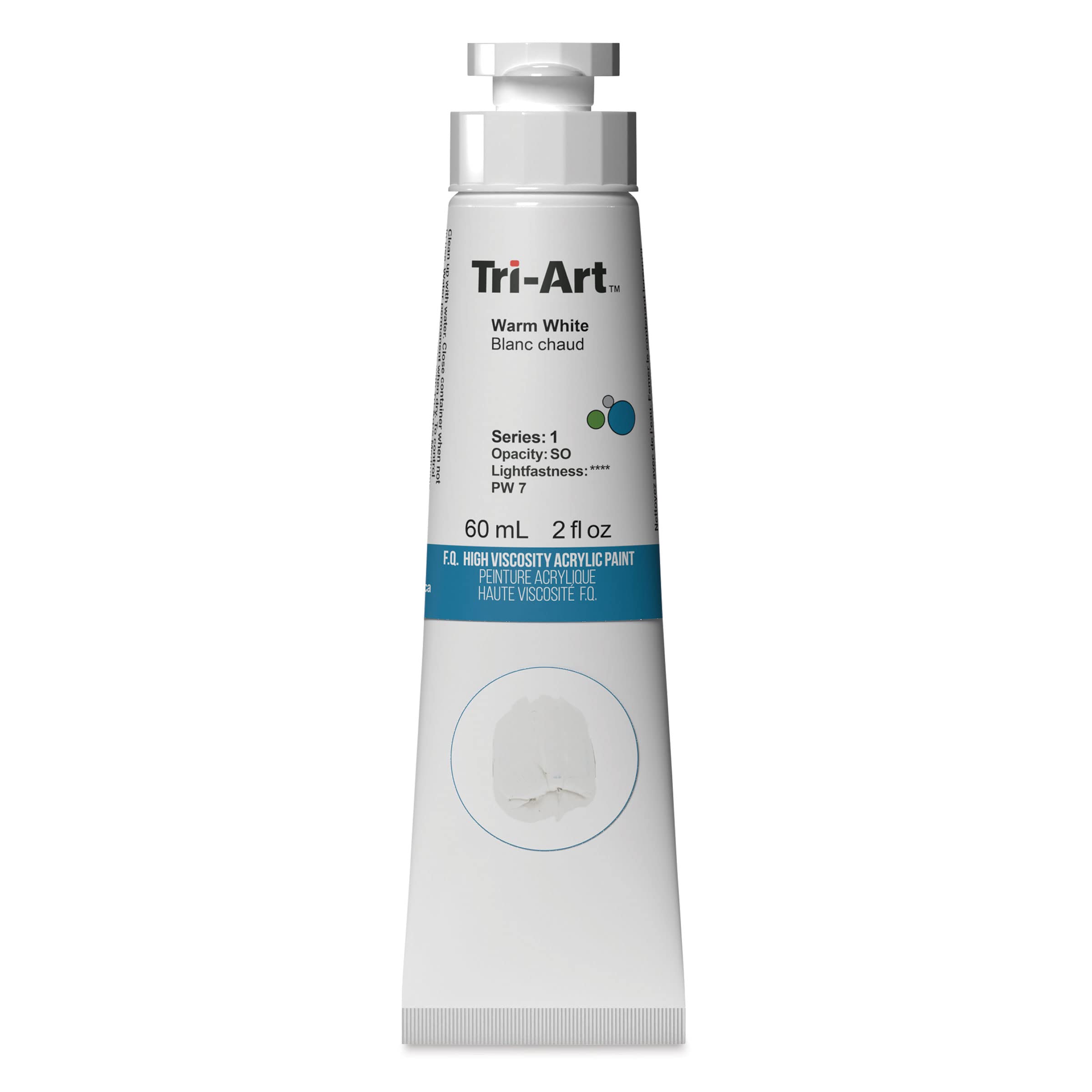 Tri-Art High Viscosity Artist Acrylic - Warm White, 60 ml tube