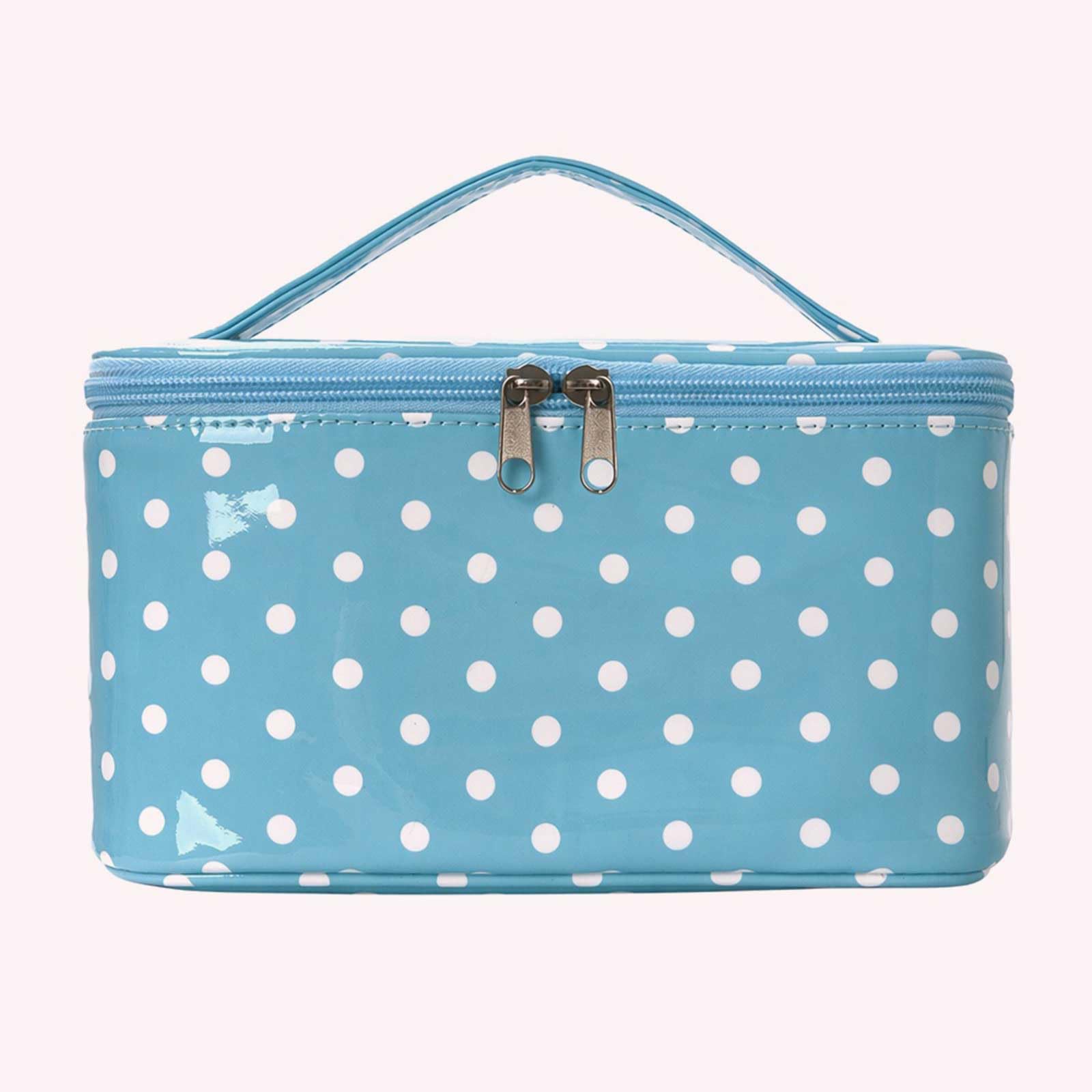 Damski PU Polka-Dot Boho Tote organizer duża pojemność (srebrny)