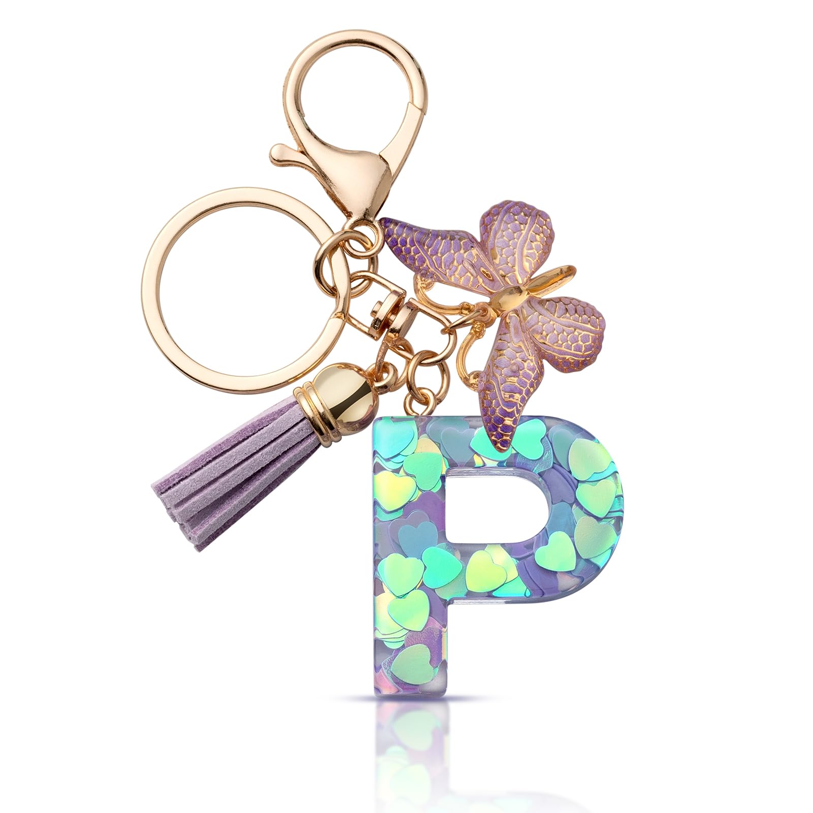CHUQING Schlüsselanhänger Buchstabe Mädchen Schlüsselanhänger mit Anfangsbuchstaben Anhänger Schlüssel Letter Keychain für Frauen Damen