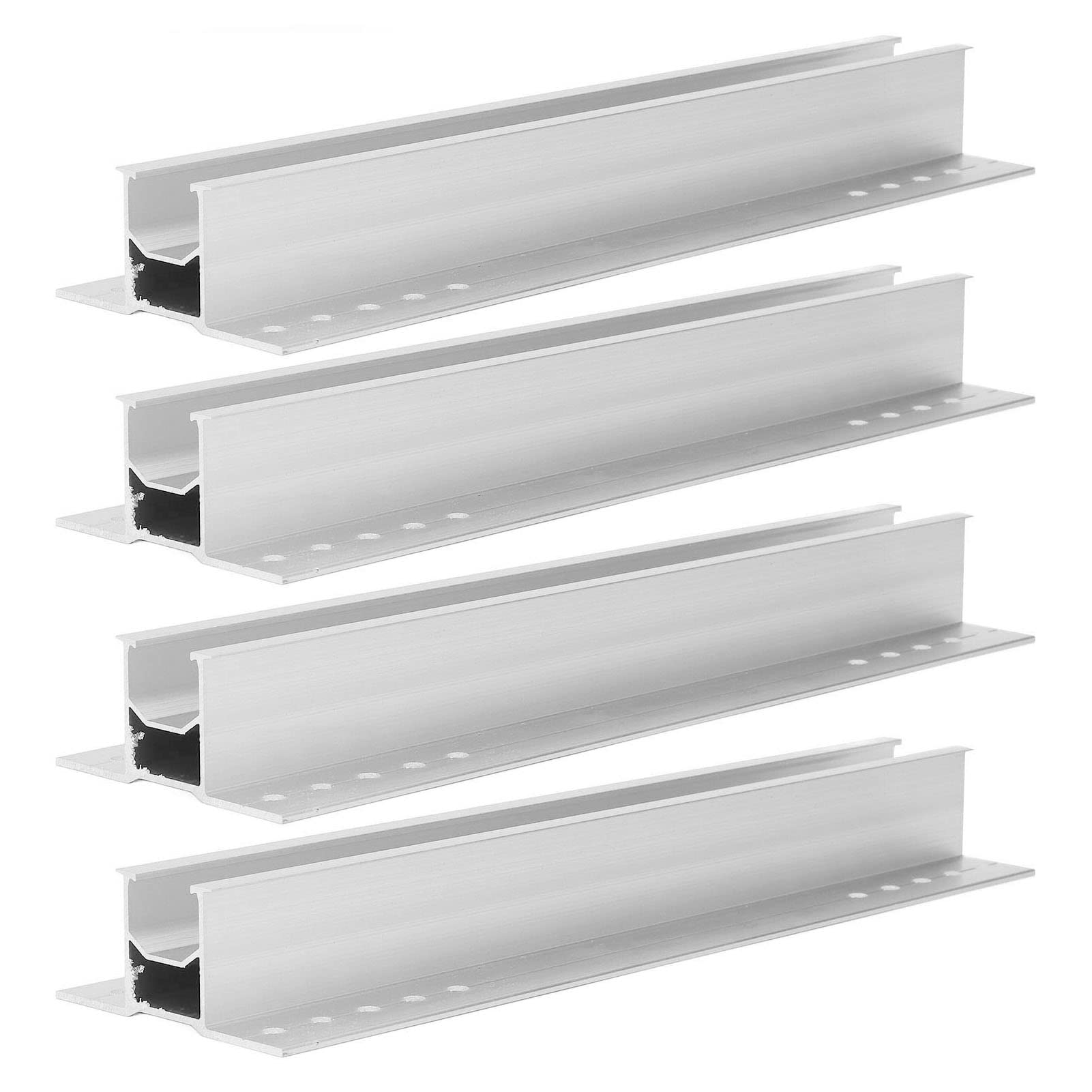 Zestaw wsporników paneli słonecznych, stop aluminium, odporny na 300 mm, dach stojący