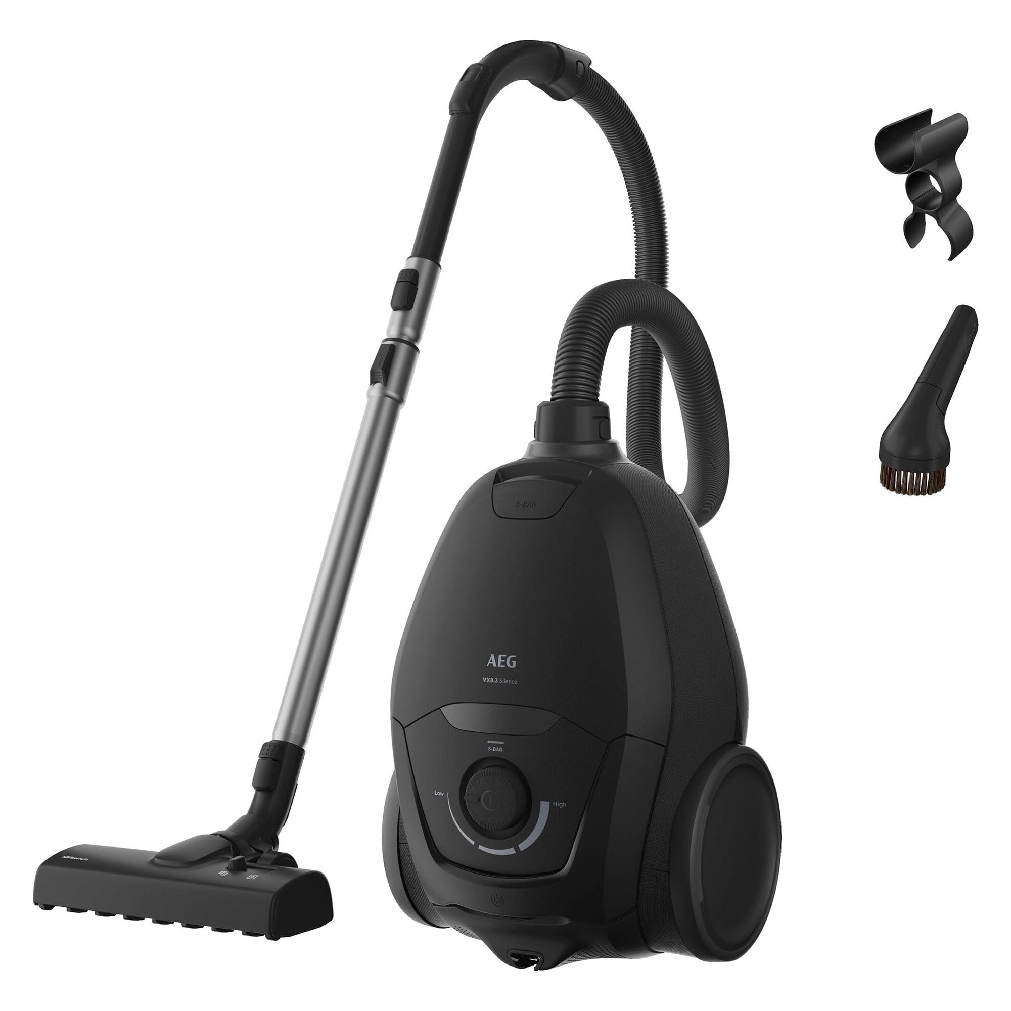AEG Aspirador 750 W VX83-2EBR Negro | 750 w, 3,5 l, ruido 64 db(a), aspirador con bolsa, apto todo suelo
