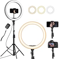 YOHOOLYO Ring Light Professional 12",Luce per Selfie,64" Staffa Triangolare,Luce ad