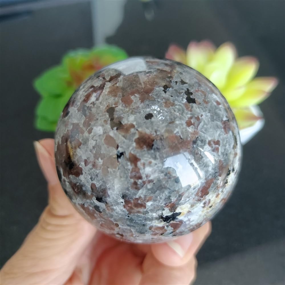 RVBLRDSE Flame Stone Ball Crystal Ornament (Size : 300-350g) Gemstone Stone