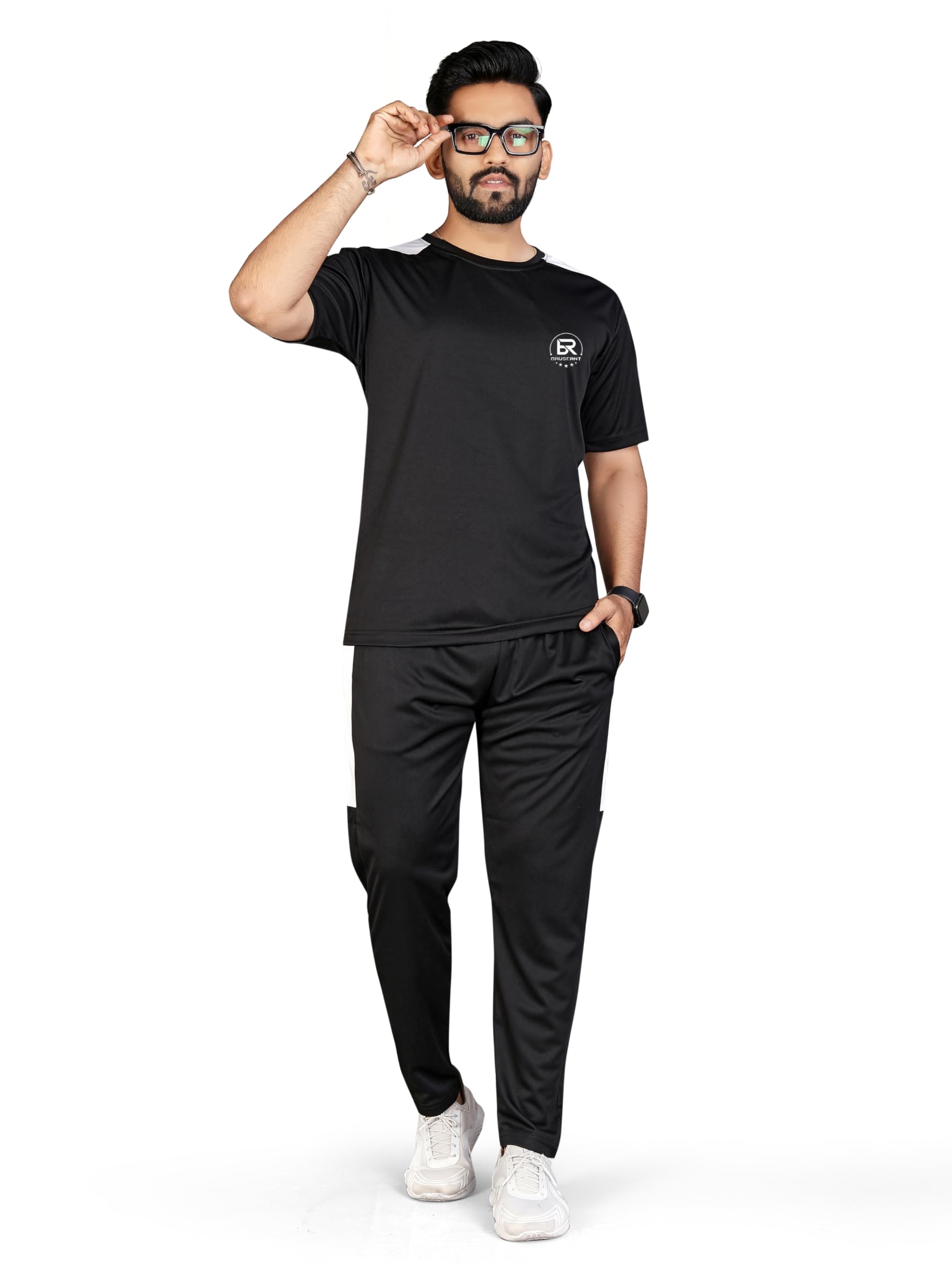 Cotton Blend Night Suit Summer Suit for Men, Regular Fit Half Sleeves T-Shirt & Lower Set | Soft Cord-Set Track Suit for Boys | Ideal for Casual Outings, Gym, Workout, Sports-picture-54
