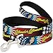 Buckle-Down Dog Leash Wonder Woman Face Stars 6 Feet Long 0.5 Inch Wide, Multicolor (DL-6FT-WWW011-N)