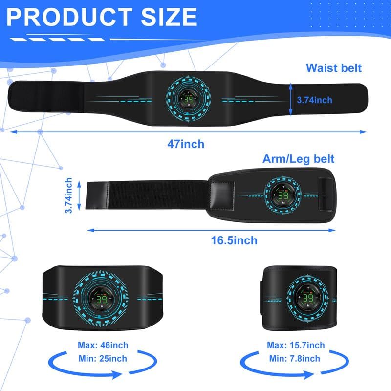 Miniatura 5 de Estimulador de abdominales, tóner muscular, máquina estimuladora de abdominales, equipo de entrenamiento para hombres y mujeres, adhesivo para