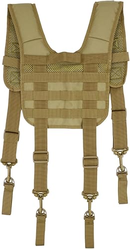 Dr.TOUGH Tirantes tácticos, tirantes de cinturón de herramientas, arnés táctico para hombres, tirantes de cinturón de servicio, aplicación de la ley