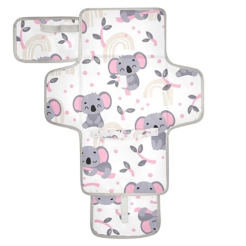 Cambiador portátil para bebé Skip Hop Cambiador de pañales, impermeable y ligero, cambiador plegable, regalo de baby shower, lindo koala