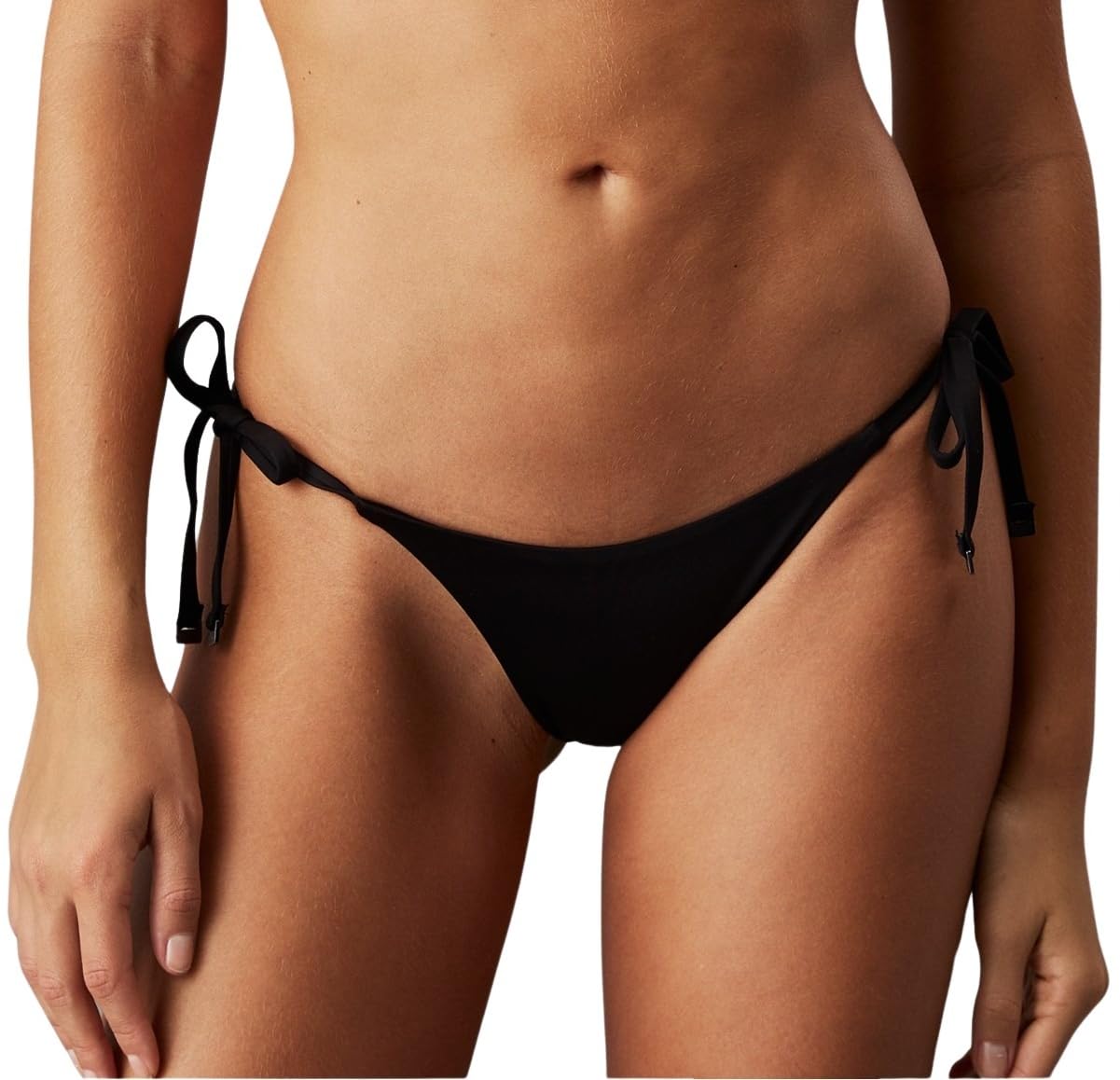 Calvin Klein Women’s Adjustable String Side Tie Bikini Bottoms, Black (Pvh Black), 1XL