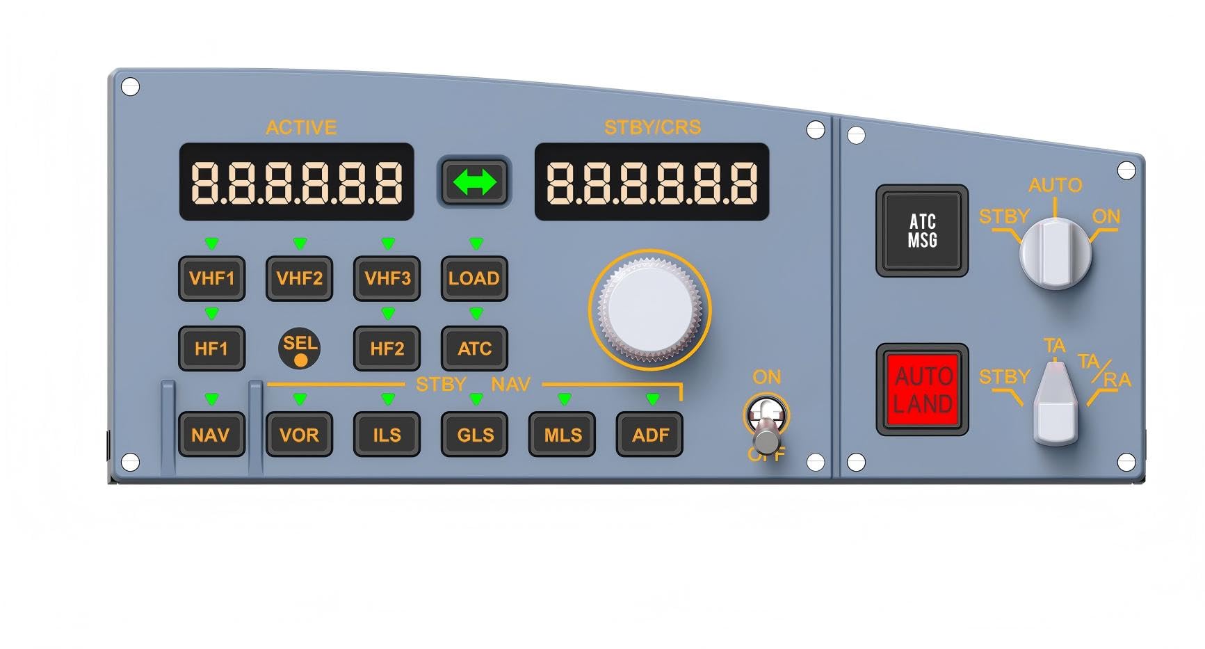 WINGFLEXSIM A320RMP CUBE Flugsimulator Radio Management Panel RMP ATC TCAS Side Panel für PC Flugsimulation
