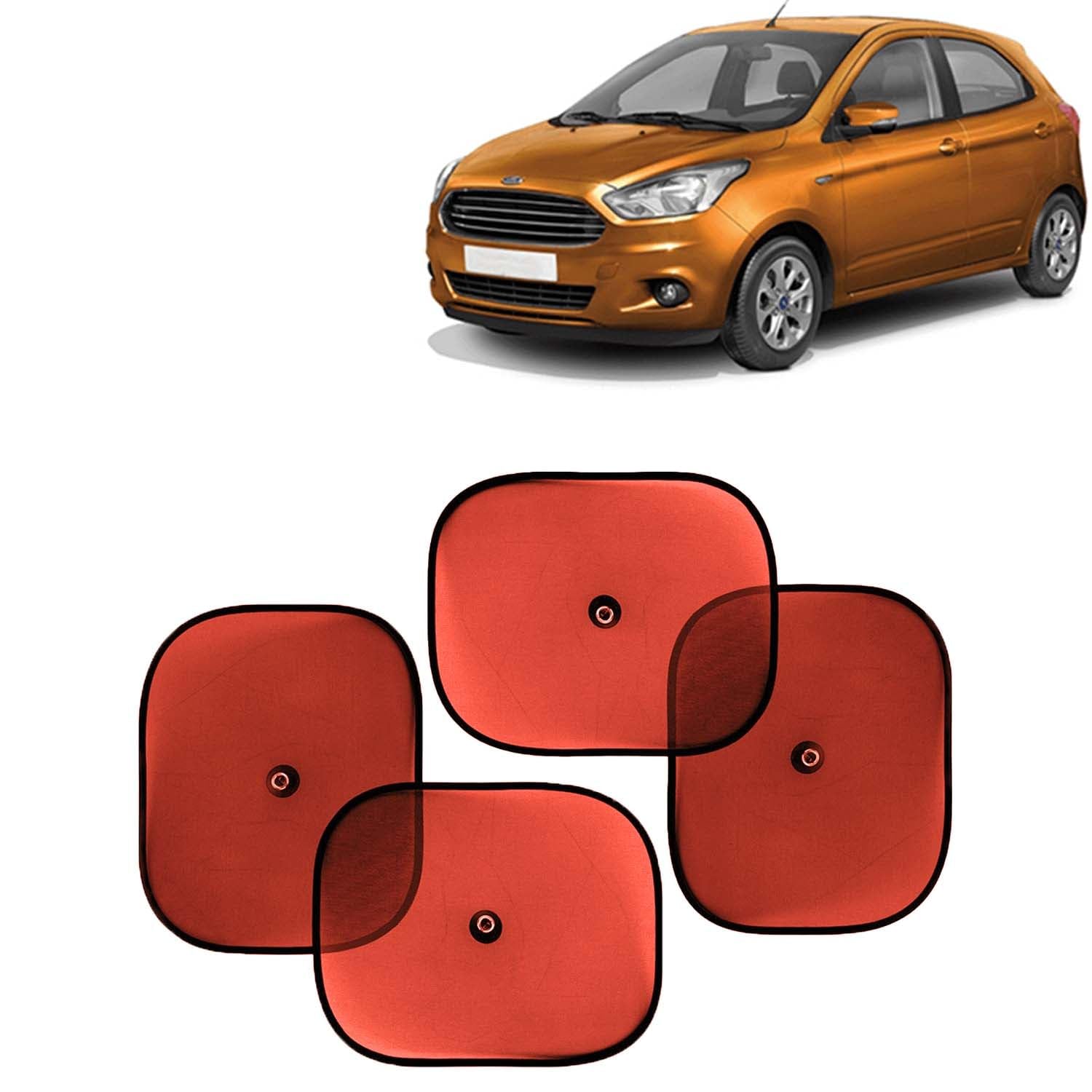 KINGSWAY Car Window Curtain Sticky Sun Shades Compatible with Ford Fi-N-Go, (Year 2014-2021), Universal Fit Sunshades for Side Window, Rear Window, Red Color, 4 Pieces (B06VSMD2F1) Amazon Price History, Amazon Price Tracker