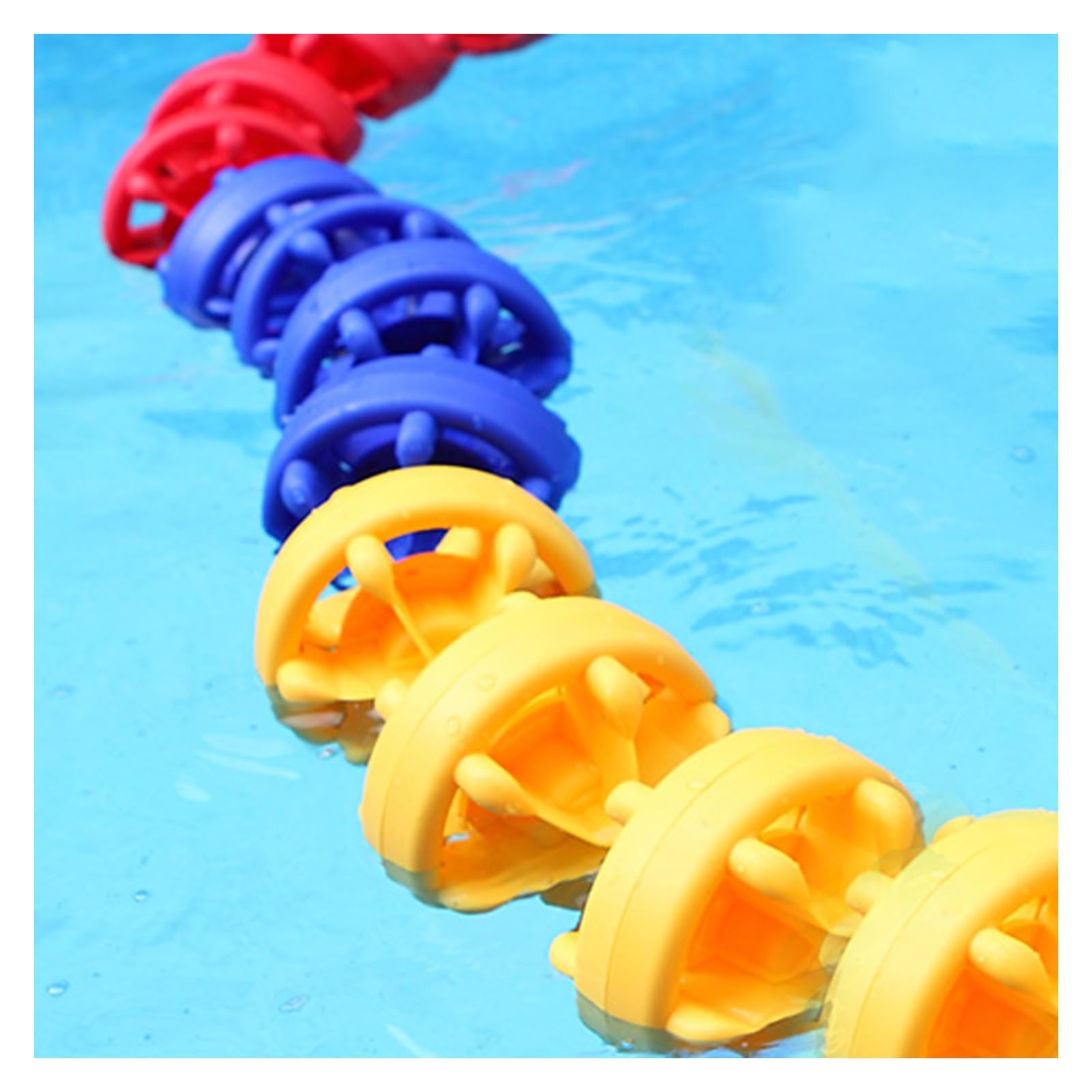 GJMSSMY Portable Floating Pool Safety Divider Line, 10ft Swim Lane Rope for Home Pools, Ideal Buoy Demarcation for Shallow Competitions and Recreational Swimming