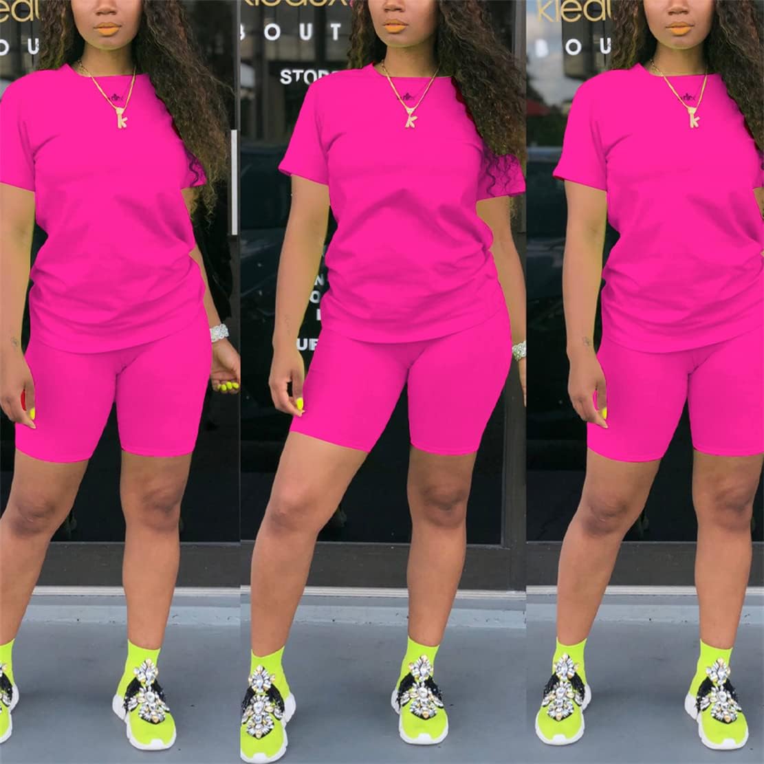 two piece outfits for women summer short sets lounge sets tracksuit sweatsuits - Image 3