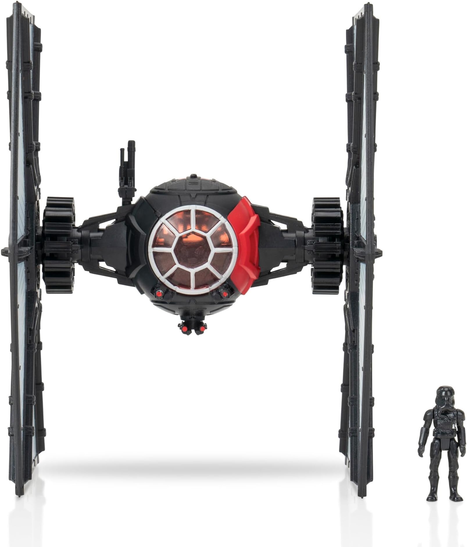 Star Wars Micro Galaxy Squadron First Order Special Forces Tie Fighter - 5" vehicle with removable wings, rotating turret and 1" micro figure accessories