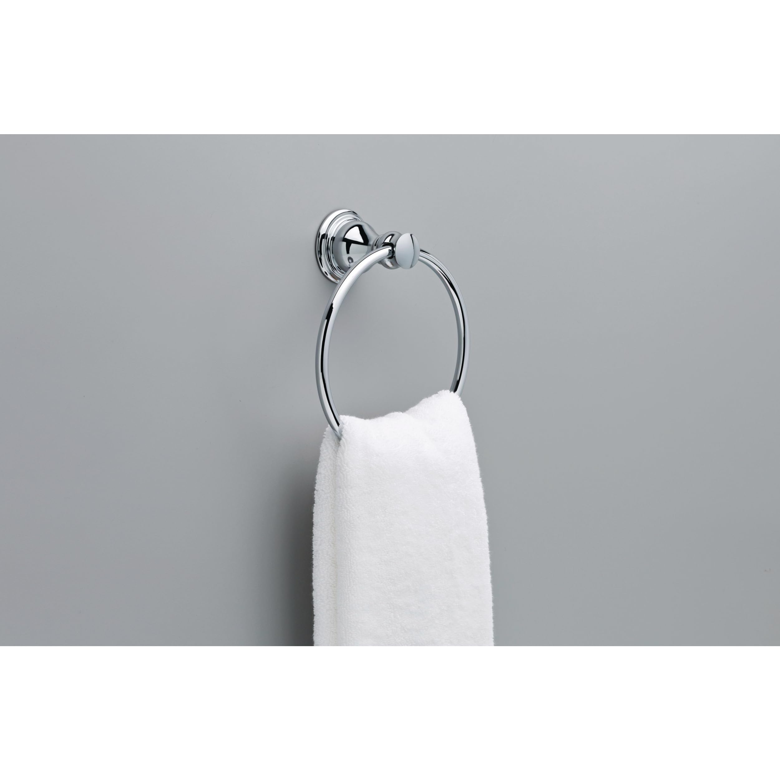 Delta AUB46-PC Aubrey Towel Ring, Polished Chrome - Image 2