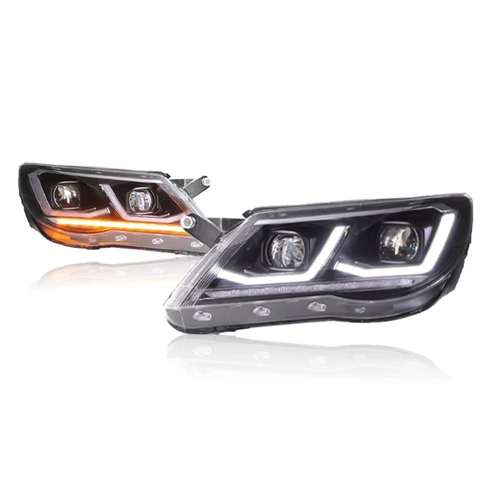 Fari Anteriori per VW Tiguan 2007-2012, proiettori, luci diurne, Accessori per Auto, Gruppo Ottico Anteriore.