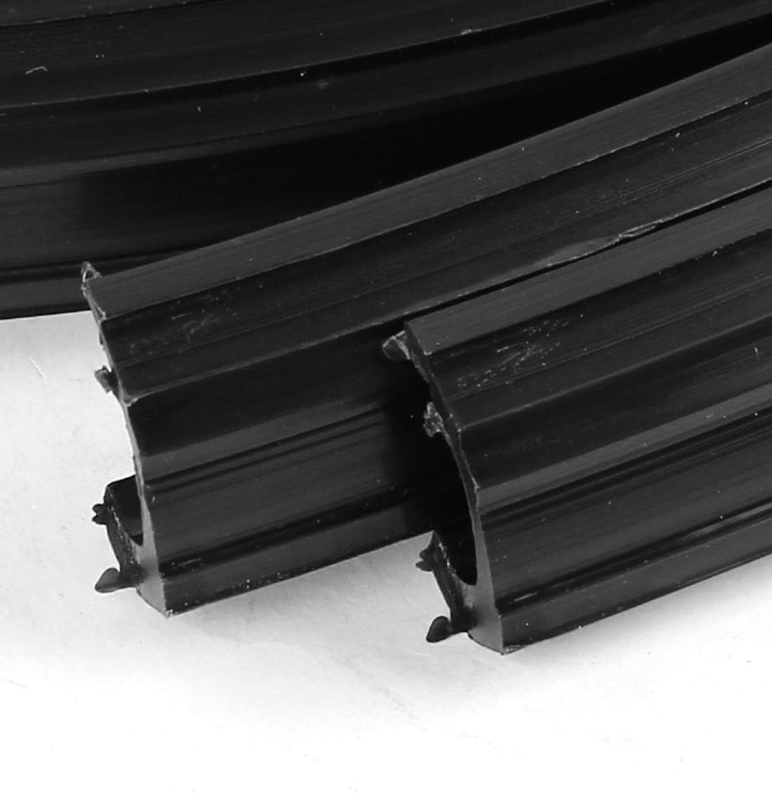 Car Motor Black Plastic Wheel Tire Rim Lip Edge Protector Ring 4 Pcs