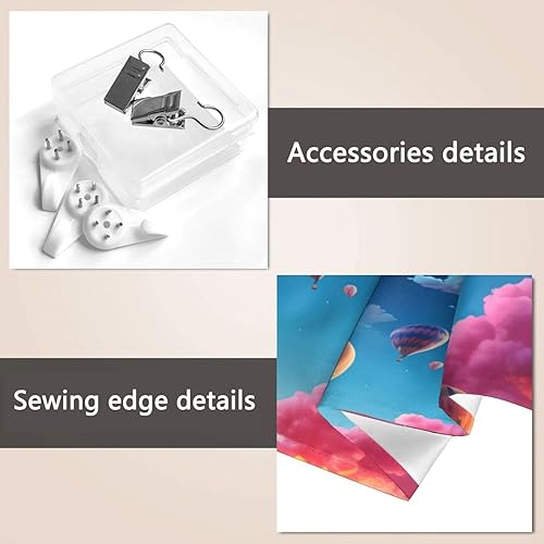 Miniatura 8 de Bedbliss Tapiz de pared con globo aerostático, decoración festiva para el hogar y acento versátil, 40 x 60 pulgadas