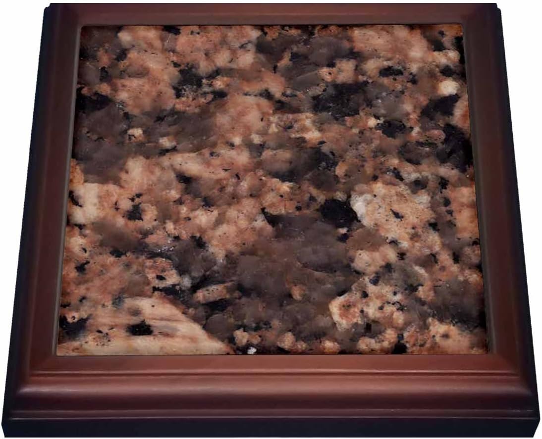 3dRose Giallo Fiorito granite print Trivet with Ceramic Tile, 8 x 8, Natural