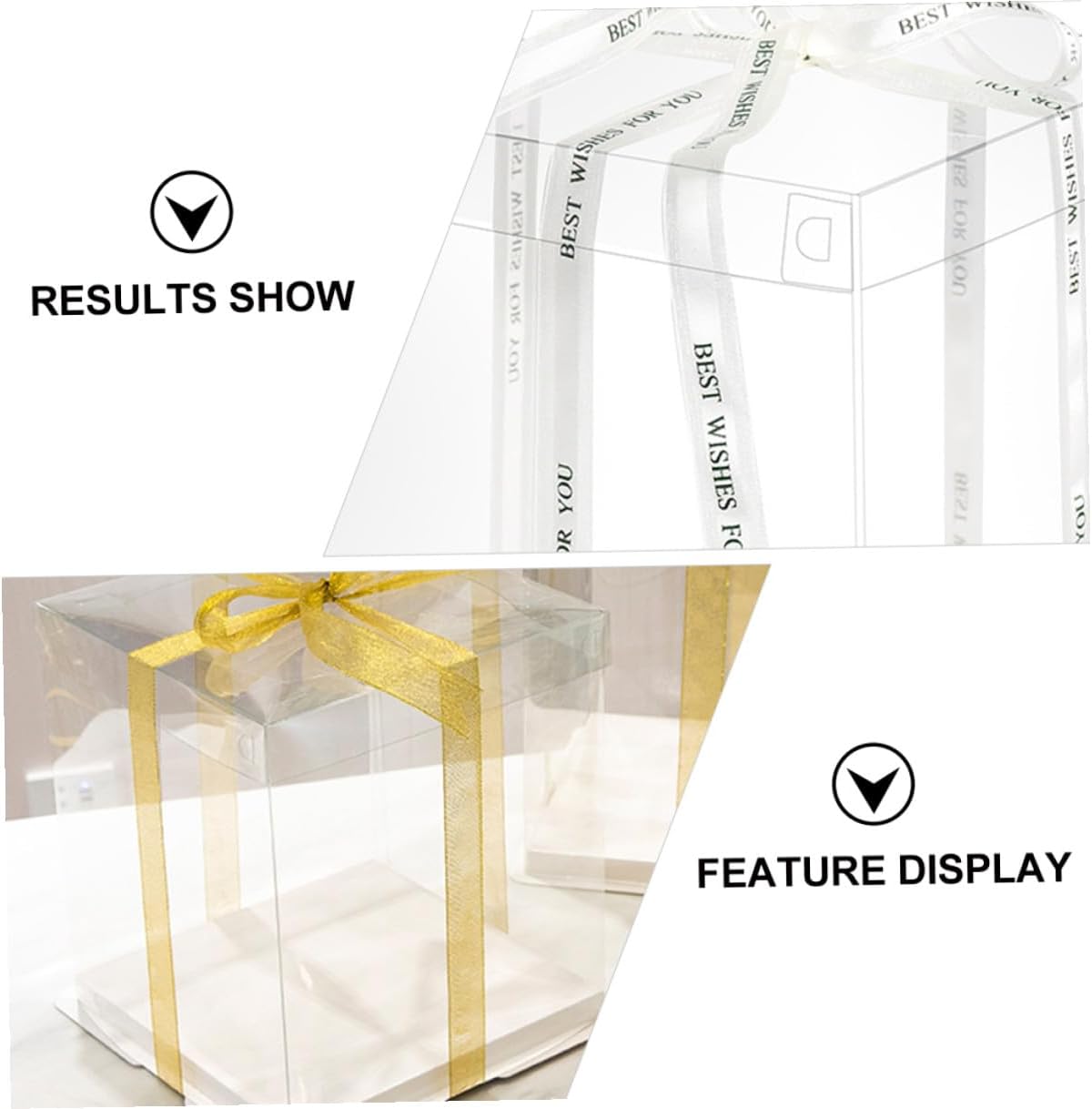 5pcs 8-inch Cake Storage Boxes Food-grade Birthday Cake Packaging Containers with Ribbon for Bakery and Party Wrapping
