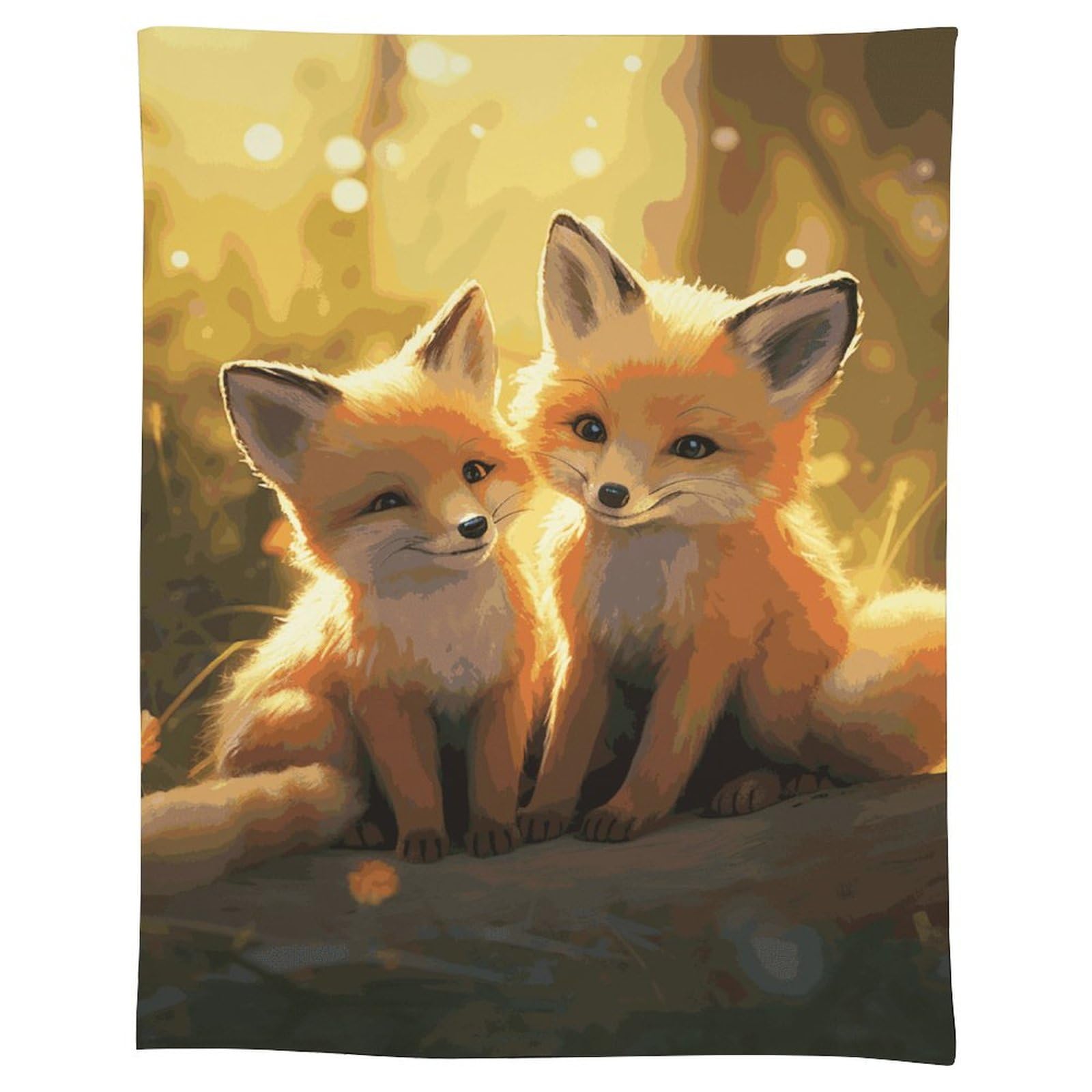 Nappe de table rectangulaire petits renards pour des repas joyeux