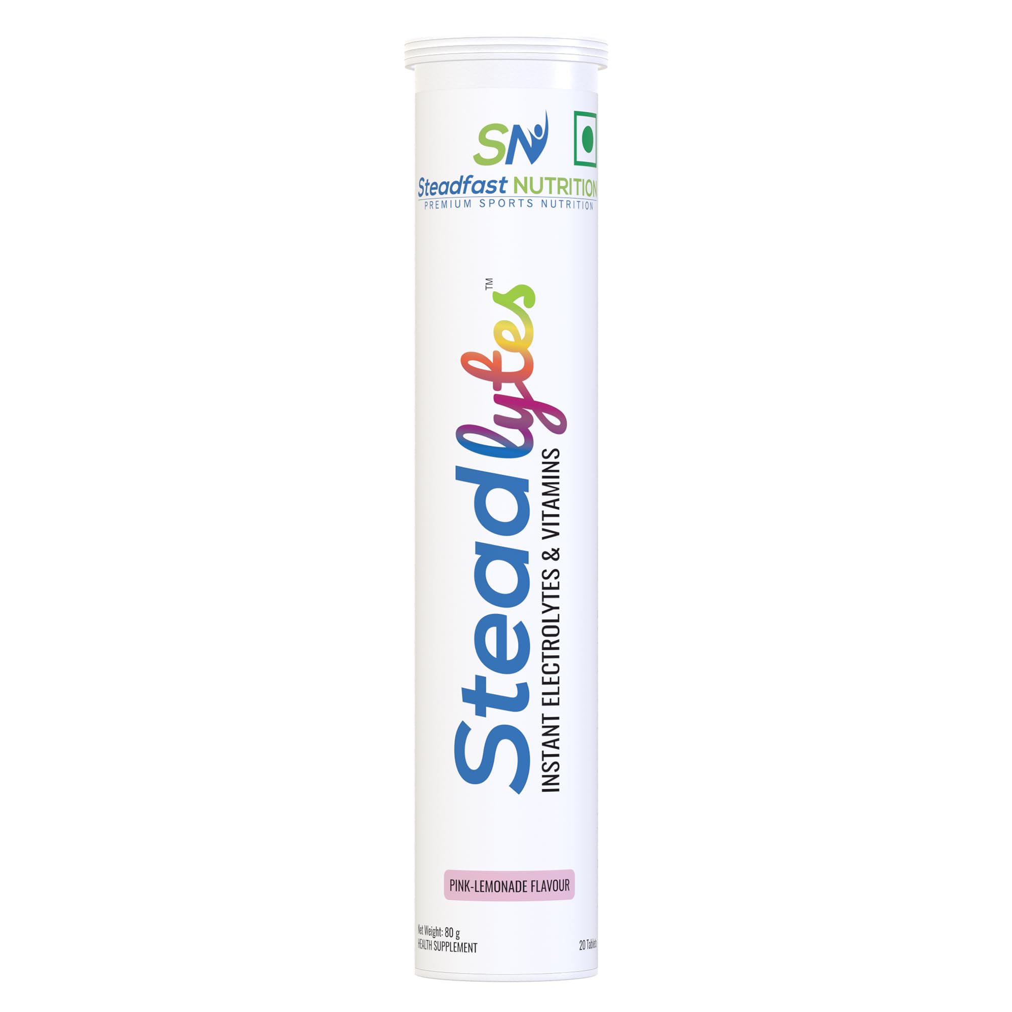 Steadfast Nutrition | SteadLytes|Instant Hydration & Energy Drink|Low Sugar & Added Vitamins C, B12| 5 Essential Electrolytes | Energy Drink for Workouts & Gym (1, Pink Lemonade)