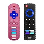 2-Pack Silicone Baby Teething Toys, Silicone Teethers for Babies, Remote Control Shape Teething Toys, Chew Toys for Boys and Girls Teether Early Educational Sensory Toy